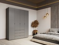 Шафа розпашна для одягу Doros Гелар 155х49,5х203,4 см Графіт (DRS-011109)