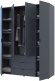 Шафа розпашна для одягу Doros Гелар 155х49,5х203,4 см Графіт (DRS-011109)