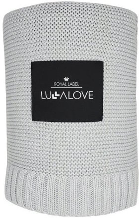 Бамбуковий плетений плед Classic 120х100 см Glamorous Grey lullalove-3073