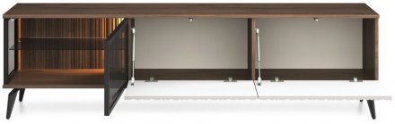 Тумба під ТВ з підсвіткою Вічі / Vici RTV180 3-дверна Горіх/кашемір Perfect Home Польща (PFH-091295)
