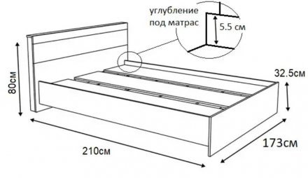 Ліжко двоспальне Еверест Соната-1600 160х200 см дуб крафт білий (DTM-2679) Ліжко двоспальне Еверест Соната-1600 160х200 см дуб крафт білий (DTM-2679)