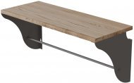 Настінна полиця Ferrum-decor Комфі 260x600x240 метал Сірий ДСП Дуб Сан-Марино 16 мм (FRD-102752) Настінна полиця Ferrum-decor Комфі 260x600x240 метал Сірий ДСП Дуб Сан-Марино 16 мм (FRD-102752)