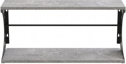Настінна полиця Ferrum-decor Букін 330x600x240 метал Чорний ДСП Бетон 16 мм (FRD-102869)