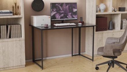 Комп'ютерний стіл Ferrum-decor Ханна 75x120x60 чорний ДСП Сосна Кембра 16мм (FRD-103485)