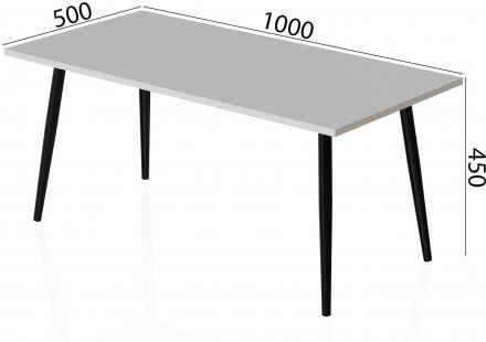 Стіл журнальний Монтана Ferrum-decor 45x100x50 Чорний метал ДСП Білий 16 мм (FRD-106717) Стіл журнальний Монтана Ferrum-decor 45x100x50 Чорний метал ДСП Білий 16 мм (FRD-106717)
