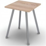 Кухонний табурет Ferrum-decor 430x320x320 Сірий метал ДСП Дуб Сонома 16 мм (FRD-104646)