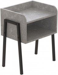 Тумба модульна Ferrum-decor Джузі 540x450x320 метал Чорний ДСП Бетон 16 мм (FRD-102974)