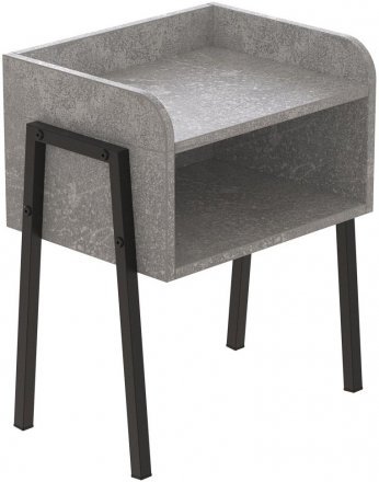 Тумба модульна Ferrum-decor Джузі 540x450x320 метал Чорний ДСП Бетон 16 мм (FRD-102974)