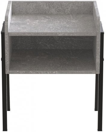 Тумба модульна Ferrum-decor Джузі 540x450x320 метал Чорний ДСП Бетон 16 мм (FRD-102974)