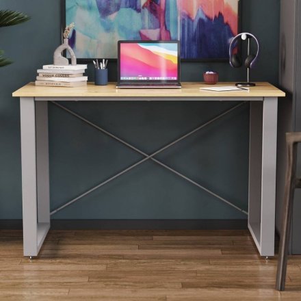 Письмовий стіл Ferrum-decor Драйв 750x1200x700 Сірий метал ДСП Дуб Сан-Марино 32 мм (FRD-103388)