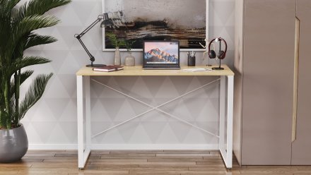 Письмовий стіл Ferrum-decor Серії Конект 75x120x600 білий ДСП Дуб Артизан 16мм (FRD-104209) Письмовий стіл Ferrum-decor Серії Конект 75x120x600 білий ДСП Дуб Артизан 16мм (FRD-104209)