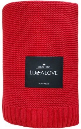 Бамбуковий плетений плед Classic 120х100 см Red lullalove-5169