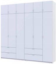 Шафа для одягу Doros Лукас Білий 3+3 ДСП 240х50х240 DRS-011683 (42005106)