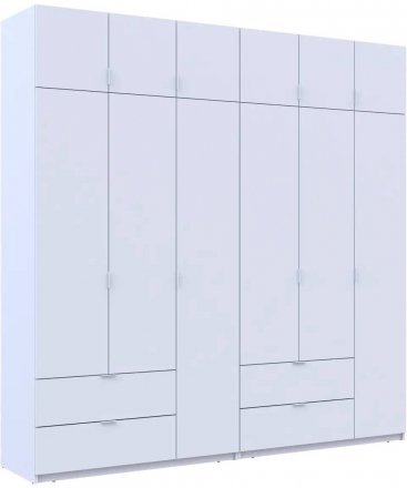 Шафа для одягу Doros Лукас Білий 3+3 ДСП 240х50х240 DRS-011683 (42005106)