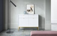 Комод Perfect Home Нова / Nova 2-дверний з 2 шухлядами і золотими ніжками KSZ104 Білий (PFH-091217)