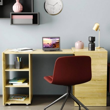 Стіл-тумба трансформер Смарт 1/1 Ferrum-decor 750x1450x500 ДСП Дуб Сонома 16 мм (FRD-105070)