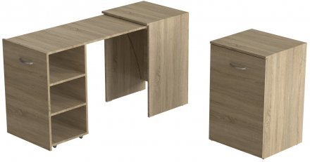 Стіл-тумба трансформер Смарт 1/1 Ferrum-decor 750x1450x500 ДСП Дуб Сонома 16 мм (FRD-105070)