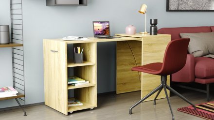 Стіл-тумба трансформер Смарт 1/1 Ferrum-decor 750x1450x500 ДСП Дуб Сонома 16 мм (FRD-105070)