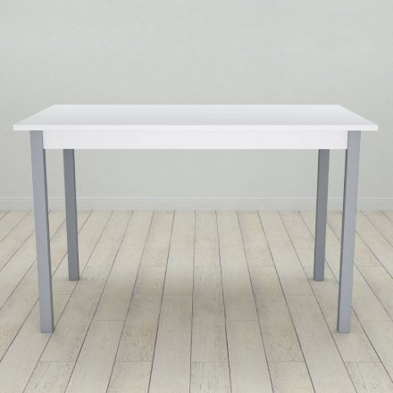 Стіл кухонний Ferrum-decor Маріо 75x120x70 Сірий ДСП Біле 16мм (FRD-106201)