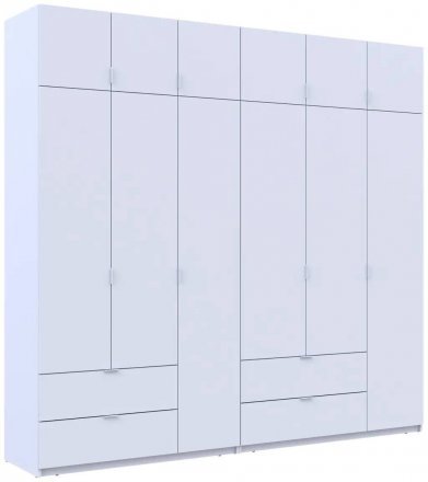Шафа для одягу Doros Лукас Біла 3+3 ДСП 255х50х240 DRS-011684 (42005110)