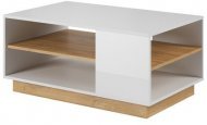 Стіл журнальний Perfect Home Арко / Arco 100 Білий глянець/дуб грандсон (PFH-091035)