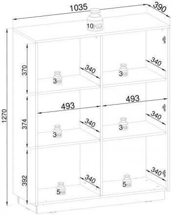 Комод високий Perfect Home Роял / Royal KW104 2-дверний Бежевий (PFH-091287)