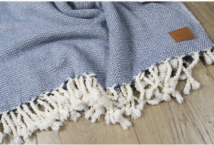 Плед-накидка Wool Basket indigo синій 120х175 см 2000022200868