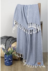 Плед-накидка Wool Basket indigo синій 120х175 см 2000022200868 Плед-накидка Wool Basket indigo синій 120х175 см 2000022200868