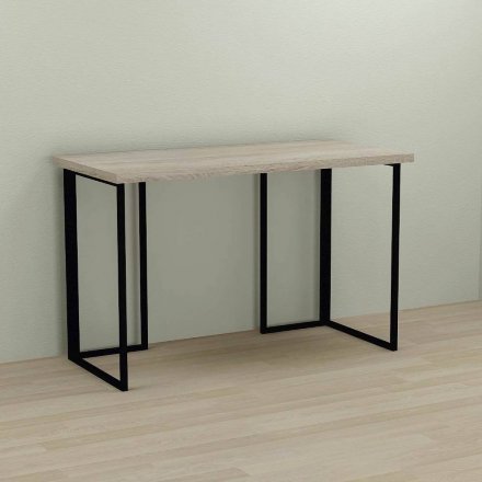 Письмовий стіл Ferrum-decor Ханна 76x120x60 чорний ДСП Дуб Сонома 32мм (FRD-103487)