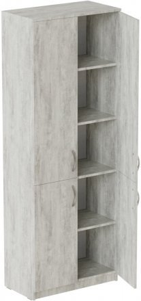 Шафа Анжело Ferrum-decor 5 полиць 4 двері 1900x800x380 ДСП Бетон 16 мм (FRD-105060)