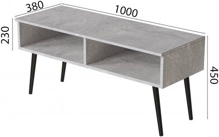 Тумба під ТВ Невада Ferrum-decor 45x100x38 Чорний метал ДСП Бетон 16 мм (FRD-106719) Тумба під ТВ Невада Ferrum-decor 45x100x38 Чорний метал ДСП Бетон 16 мм (FRD-106719)