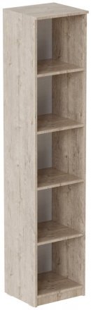 Пенал Анжело Ferrum-decor на 5 полиць 1900x400x380 ДСП Дуб Сан-Марино 16 мм (FRD-104900)