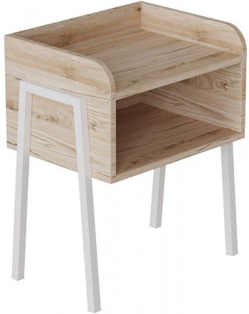 Тумба модульна Ferrum-decor Джузі 540x450x320 метал Білий ДСП Дуб Сан-Марино 16 мм (FRD-102976)