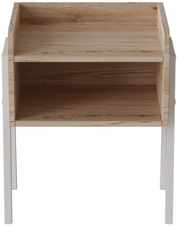 Тумба модульна Ferrum-decor Джузі 540x450x320 метал Білий ДСП Дуб Сан-Марино 16 мм (FRD-102976)