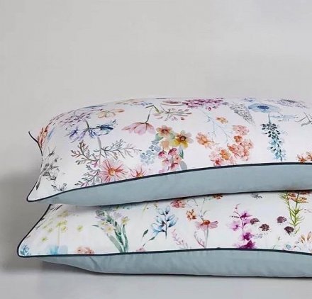 ​Комплект постільної білизни Білий з польовими квітами 200х230 см