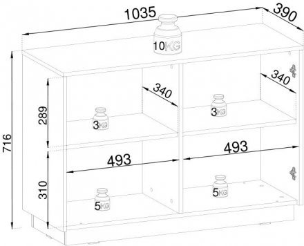 Комод Perfect Home Роял / Royal K104 2-дверний Білий (PFH-091290) Комод Perfect Home Роял / Royal K104 2-дверний Білий (PFH-091290)