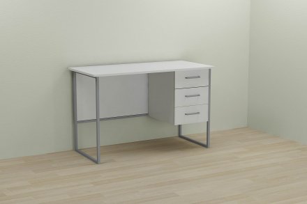 Письмовий стіл Ferrum-decor Гаррі 75x140x60 сірий ДСП Біле 16мм (FRD-101461)