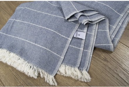 Плед-накидка Gleam denim синій 120х165 см 2000022200899