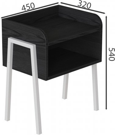 Тумба модульна Ferrum-decor Джузі 540x450x320 метал Білий ДСП Сосна Кембра 16 мм (FRD-102977)