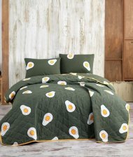 Покривало стьобане з наволочками Avokado yesil зелений 200х220 см svt-2000022283502