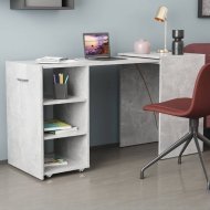 Стіл-тумба трансформер Смарт 1/1 Ferrum-decor 750x1450x500 ДСП Бетон 16 мм (FRD-105073)