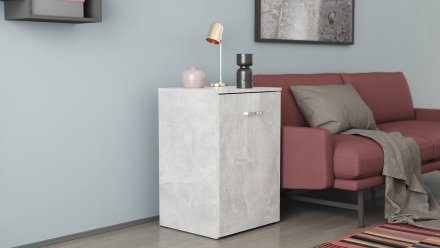 Стіл-тумба трансформер Смарт 1/1 Ferrum-decor 750x1450x500 ДСП Бетон 16 мм (FRD-105073)