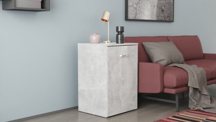 Стіл-тумба трансформер Смарт 1/1 Ferrum-decor 750x1450x500 ДСП Бетон 16 мм (FRD-105073)
