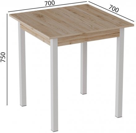Стіл кухонний Ferrum-decor Дієго 75x70x70 Білий ДСП Сан-Марино 16мм (FRD-105650)