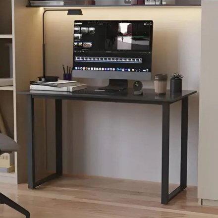 Стіл письмовий Кнап 2 Ferrum-decor 750x1200x700 Чорний метал ДСП Сосна Кембра 16 мм (FRD-106425)