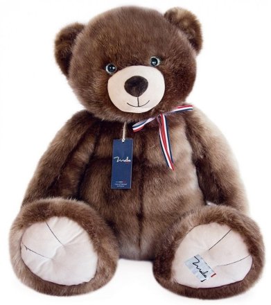 М'яка іграшка Французький ведмідь 65 см сіро-коричневий MA0117