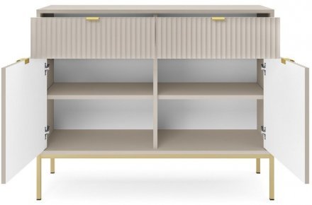 Комод Perfect Home Нова / Nova 2-дверний з 2 шухлядами і золотими ніжками KSZ104 Кашемір (PFH-091223)
