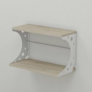 Настінна полиця Ferrum-decor Букін 330x600x240 метал Білий ДСП Сонома 16 мм (FRD-102873) Настінна полиця Ferrum-decor Букін 330x600x240 метал Білий ДСП Сонома 16 мм (FRD-102873)