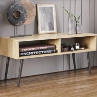 Тумба під ТВ Невада Ferrum-decor 45x100x38 Чорний метал ДСП Дуб Сонома 16 мм (FRD-106722) Тумба під ТВ Невада Ferrum-decor 45x100x38 Чорний метал ДСП Дуб Сонома 16 мм (FRD-106722)