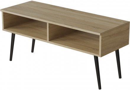 Тумба під ТВ Невада Ferrum-decor 45x100x38 Чорний метал ДСП Дуб Сонома 16 мм (FRD-106722)